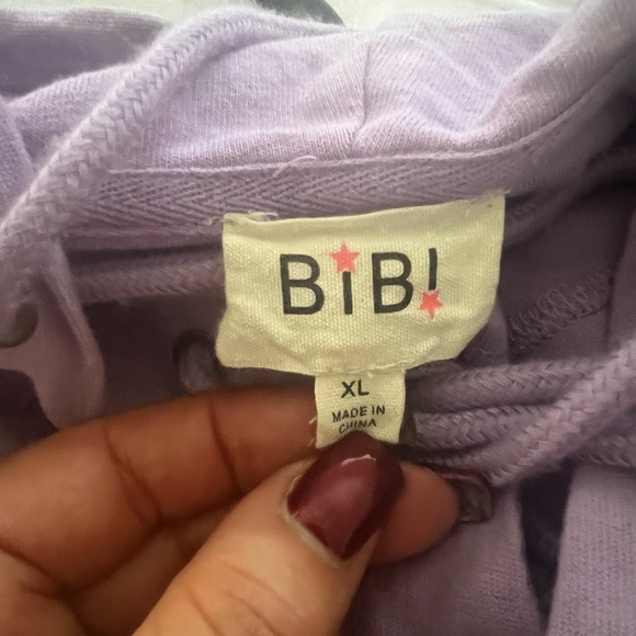 bibi cotton lace neck hoodie - Picture 2 of 4